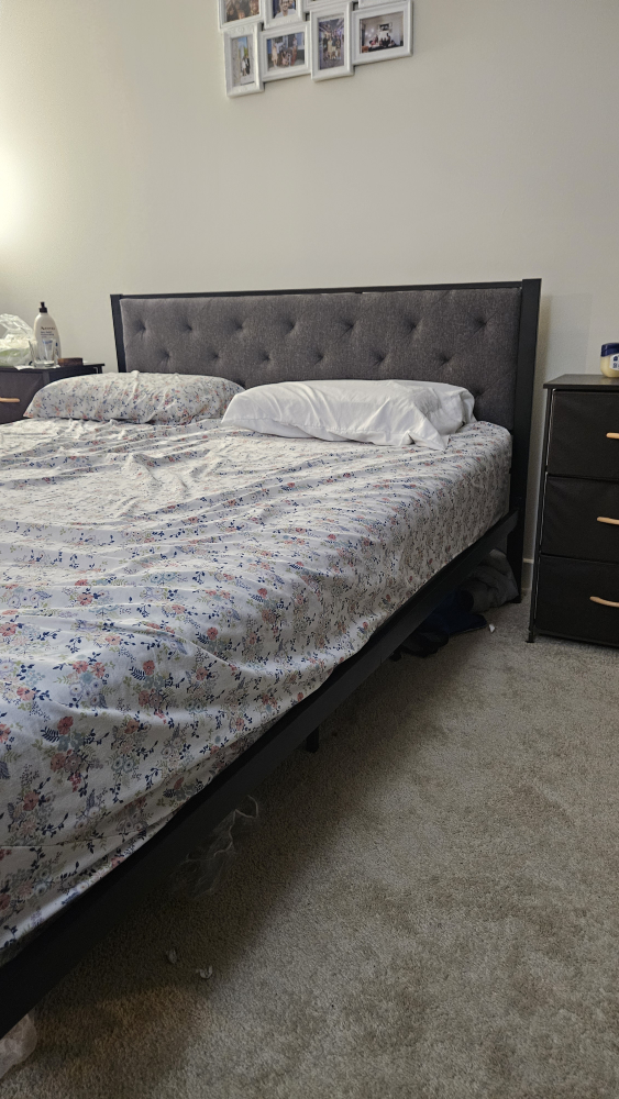 Queen Mattress (Sealy firm) and Bed Frame - photo 3