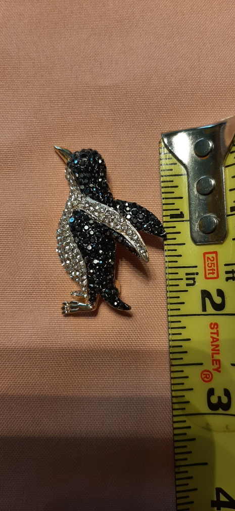Penguin Rhinestone Brooch - photo 3