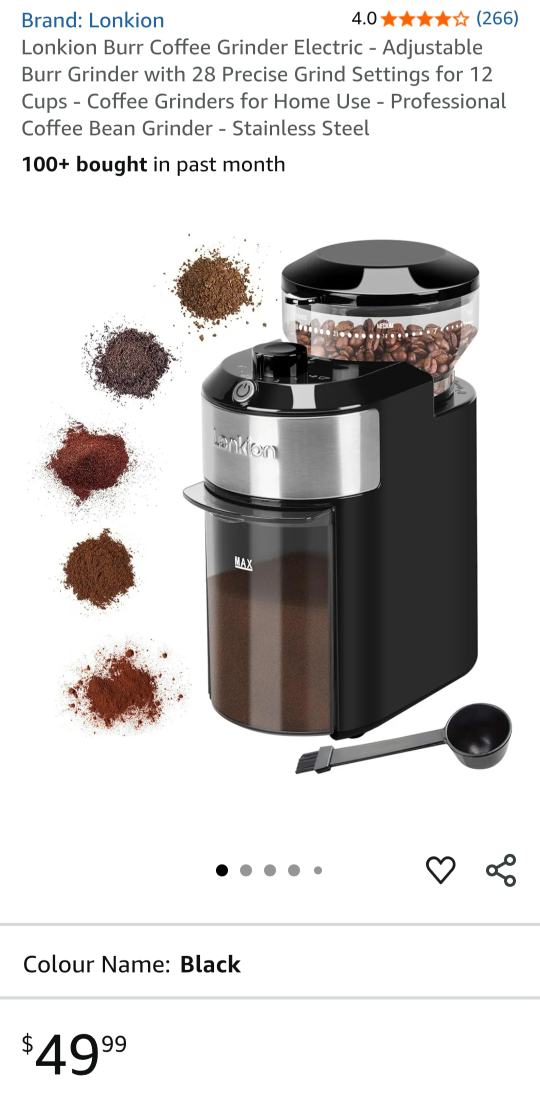 Lonkion Burr Coffee Bean Grinder - CBG-8002