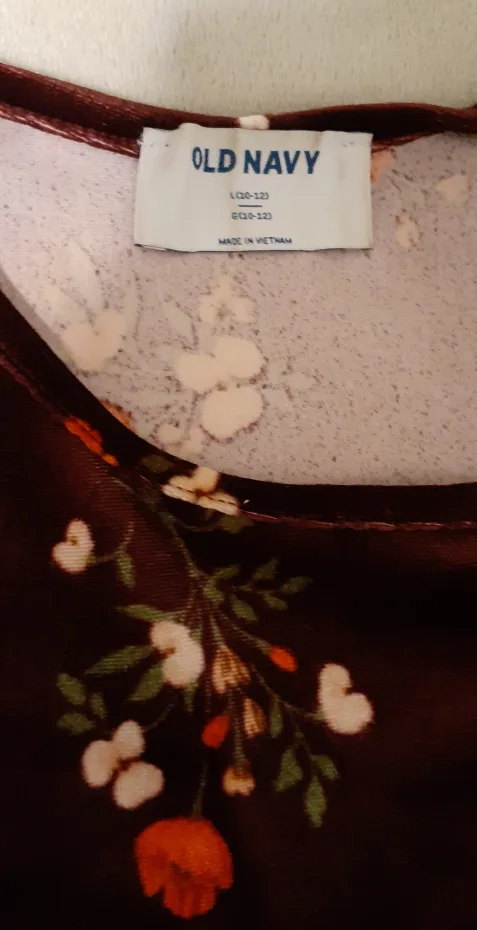 Old Navy Floral Velvet Dress - Size L (10-12) image indicator(2)