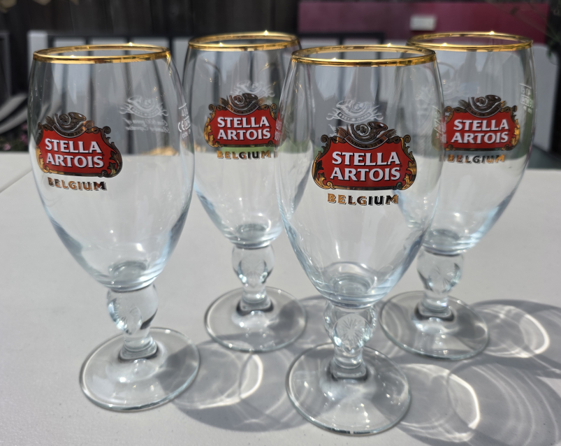 Stella Artois Beer Glasses - Set of 4