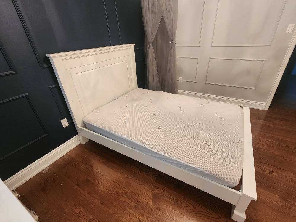 Convertible Double Bed Frame with Crib Attachment + Mattress - photo 2