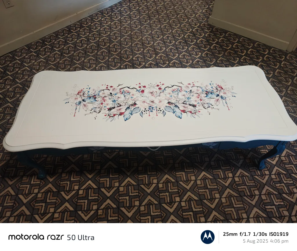 Floral Decorated Coffee Table (Hand Painted ) image indicator(3)
