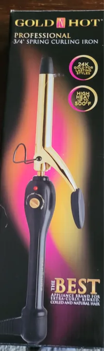 Gold N Hot 3/4" Spring Curling Iron - New