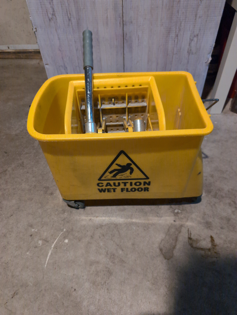 Yellow Mop Bucket with Wringer