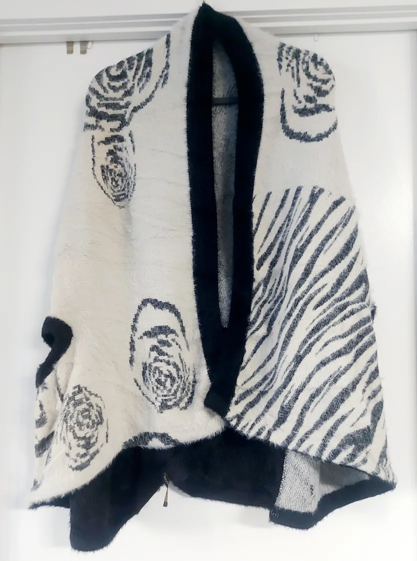 Morgana Italy Zebra/Floral Print Cardigan - Size flexible thumbnail