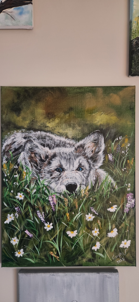 Wolf painting