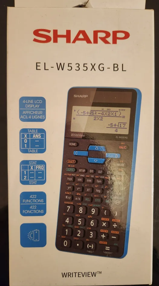 Sharp EL-W535XG-BL Scientific Calculator - Like New thumbnail