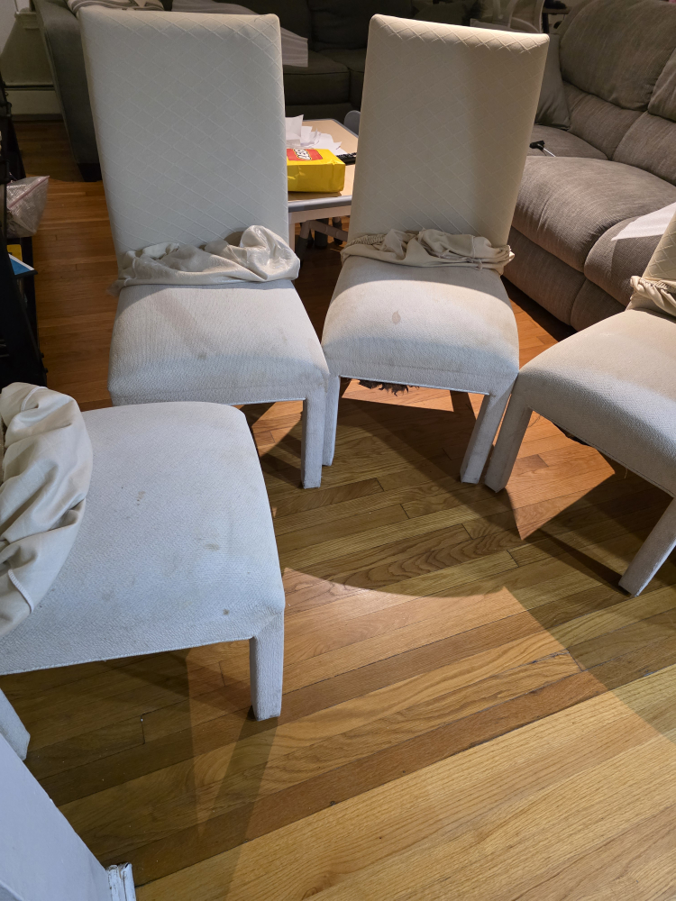 Set of 4 Dining Chairs - Beige Fabric - photo 4