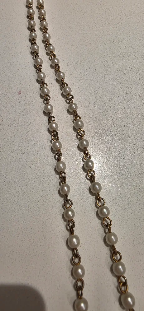 Pearl Cross Pendant Necklace image indicator(3)