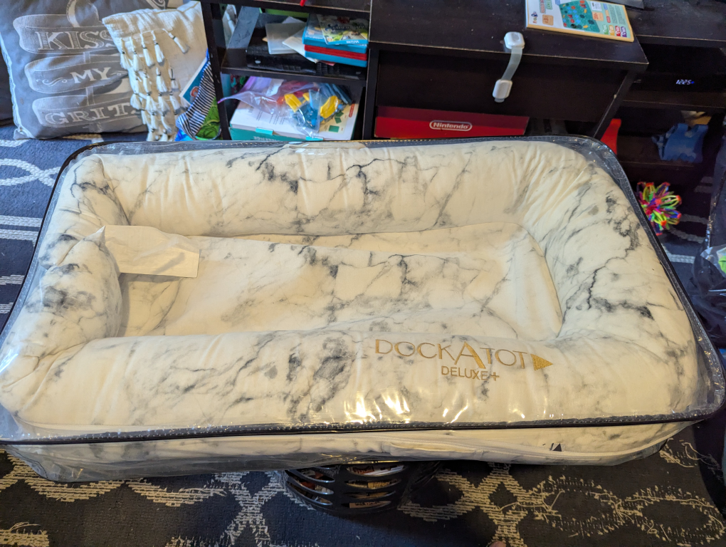 DockATot Deluxe+ Baby Lounger - Marble