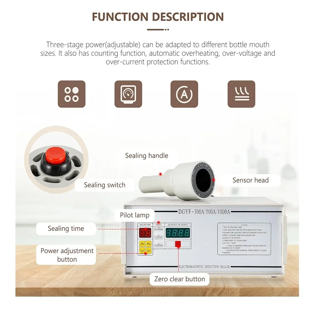 NEWTRY Induction Bottle Cap Sealer image indicator(2)