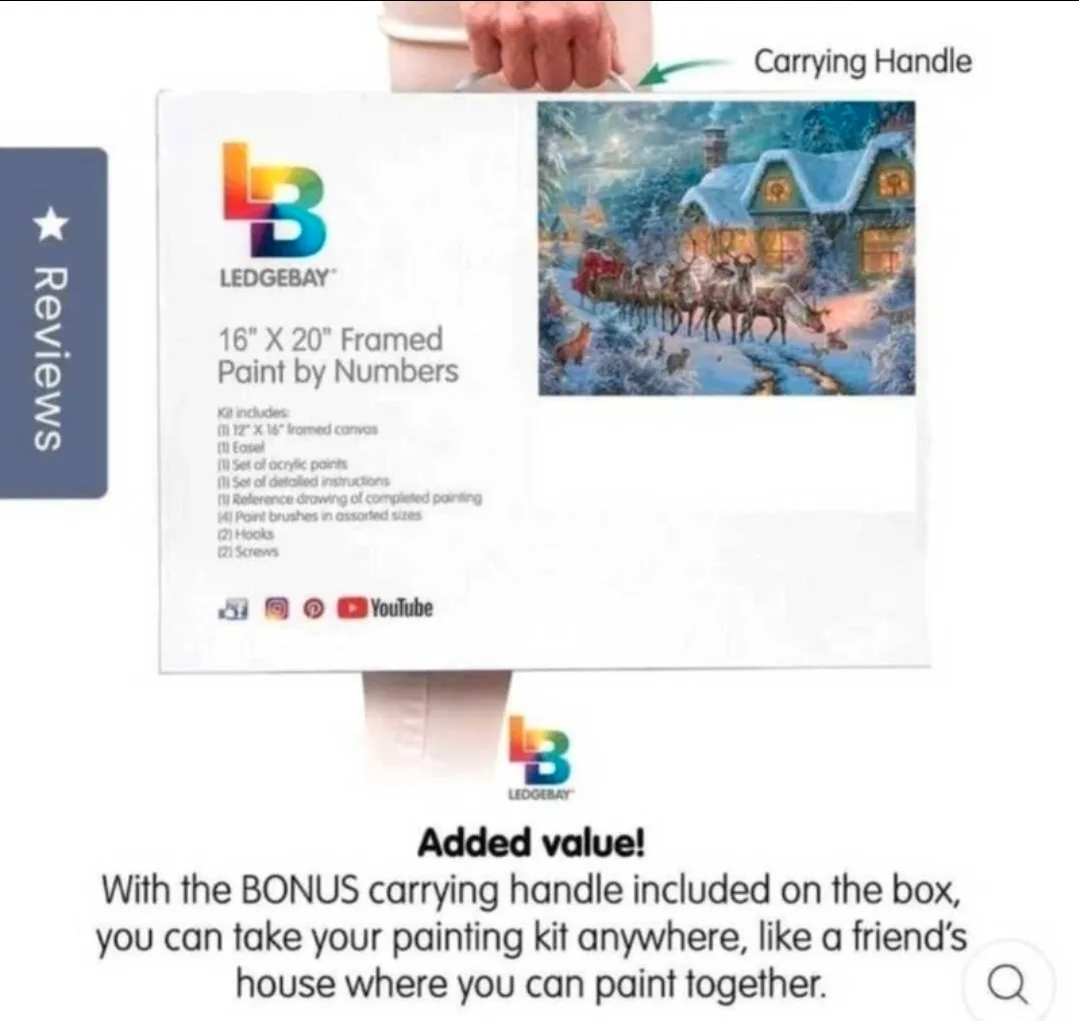 Ledgebay Piant by Numbers Kit Christmas Magic image indicator(6)