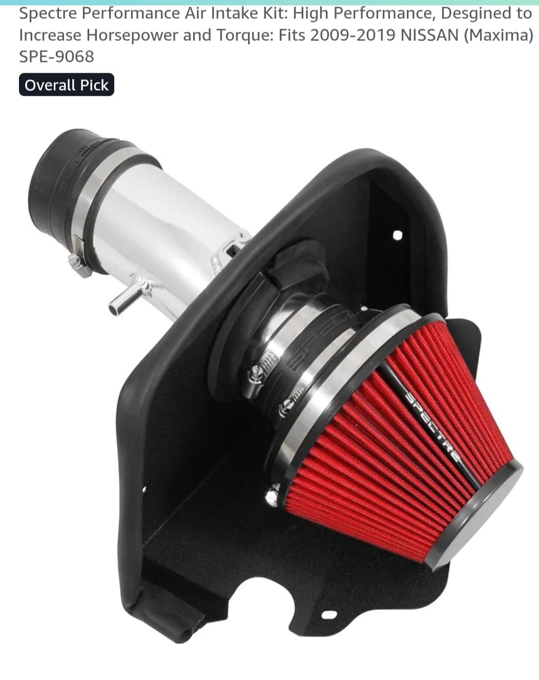 Spectre Performance Air Intake Kit SPE-9068 - photo 2