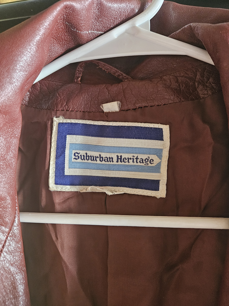 Suburban Heritage Leather Trench Coat - Size 14 - photo 2