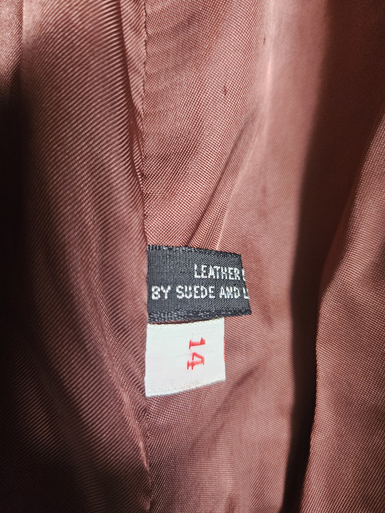 Suburban Heritage Leather Trench Coat - Size 14 - photo 5