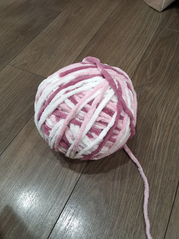 Pink, White & Purple Yarn Ball