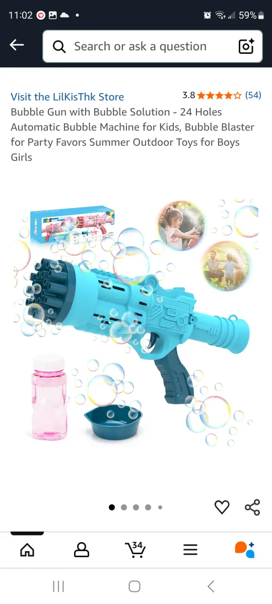 The Super Gubble Bubble Gun - New in Box thumbnail