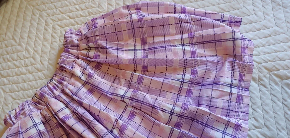 Purple Plaid Pleated Skirt image indicator(2)