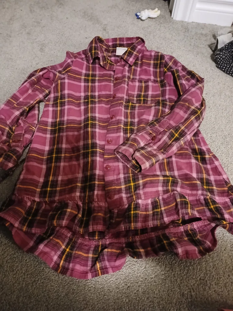 Girls Plaid Flannel Shirt thumbnail