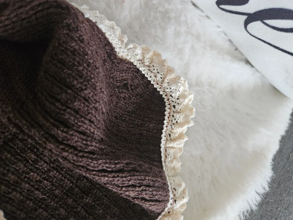 Brown Knit Leg Warmers with Buttons image indicator(5)