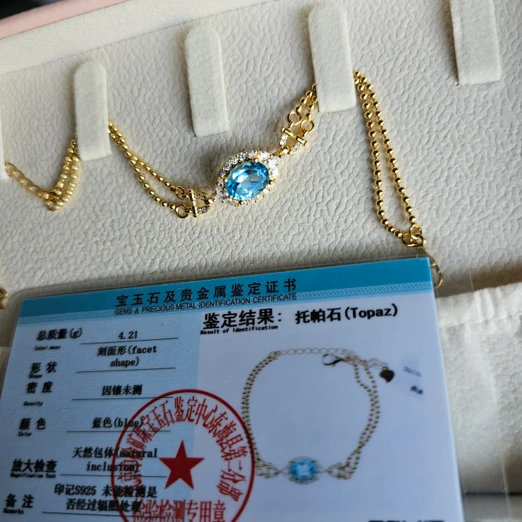 Blue Topaz & Gold Bracelet image indicator(2)