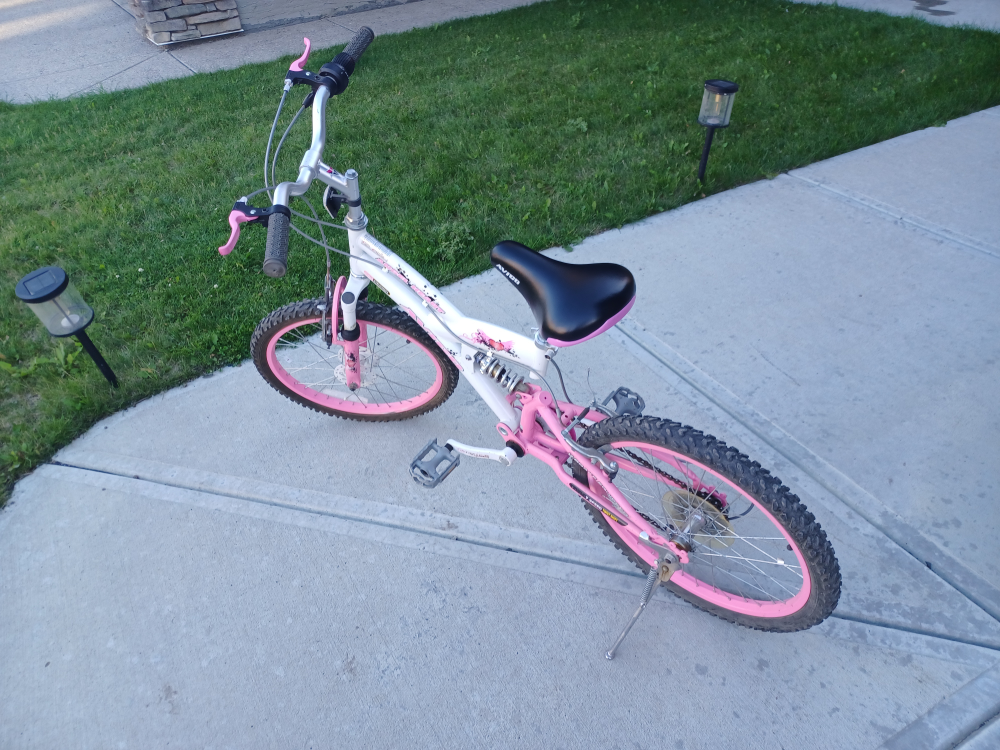 Avigo 20-inch Girls' Mountain Bike - White & Pink - photo 2