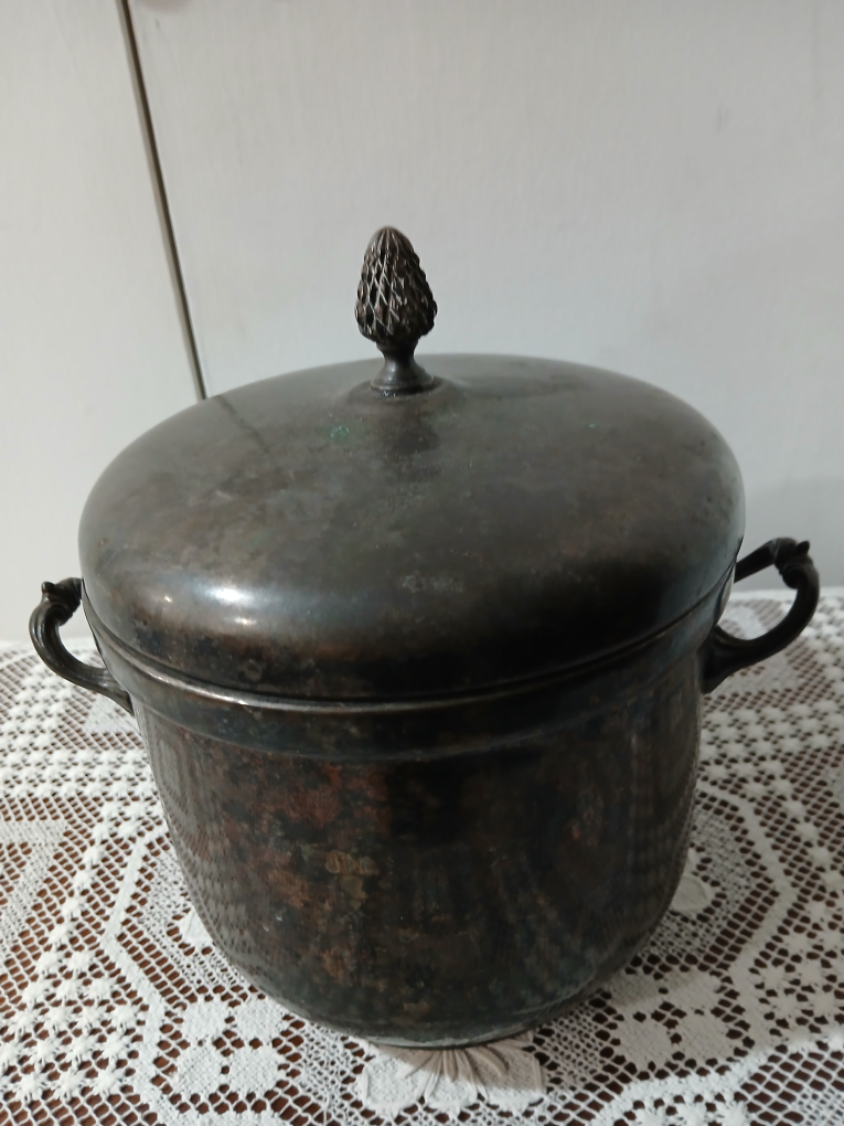 Vintage Silver Plated Ice Bucket with Lid