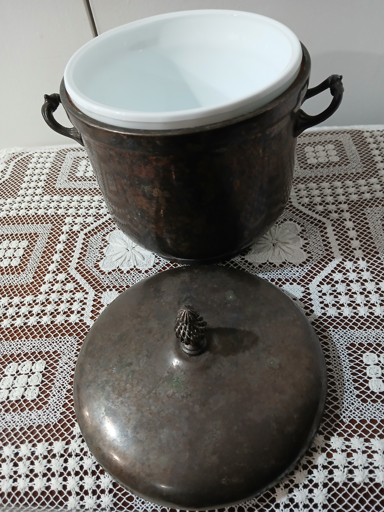Vintage Silver Plated Ice Bucket with Lid - photo 2