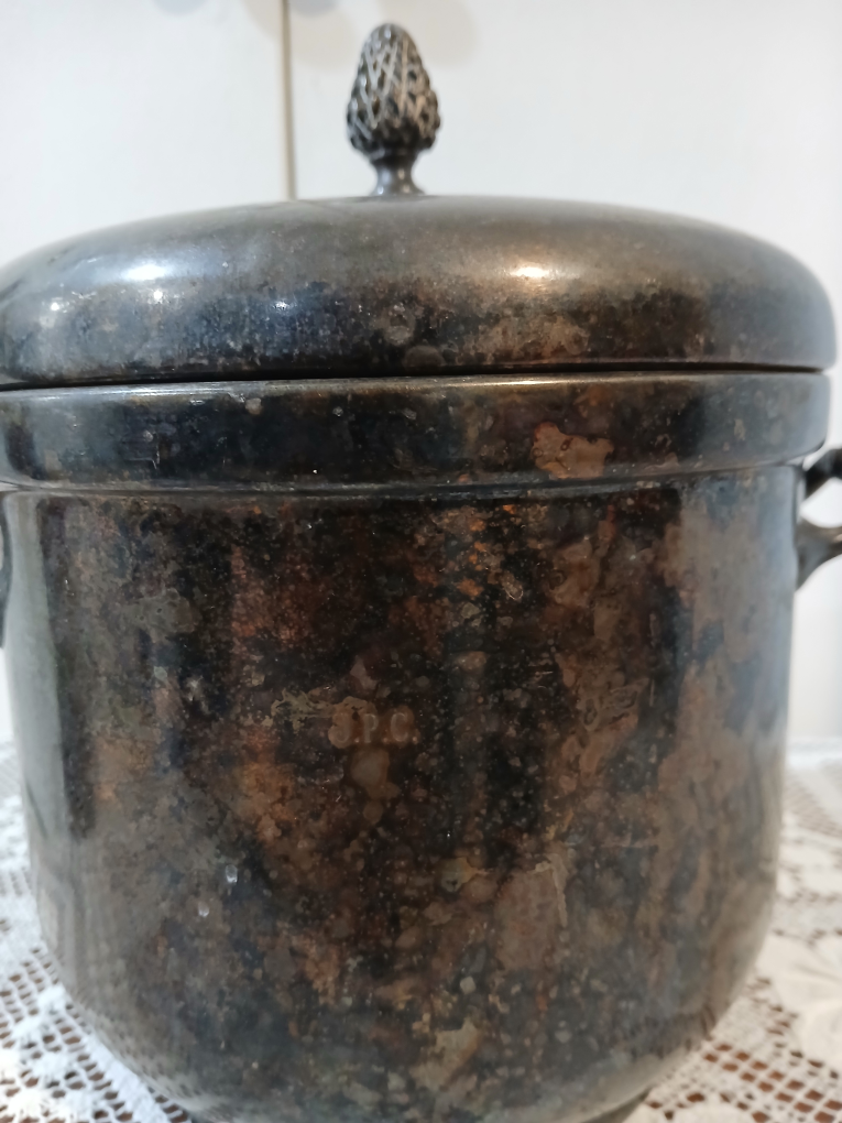 Vintage Silver Plated Ice Bucket with Lid - photo 3