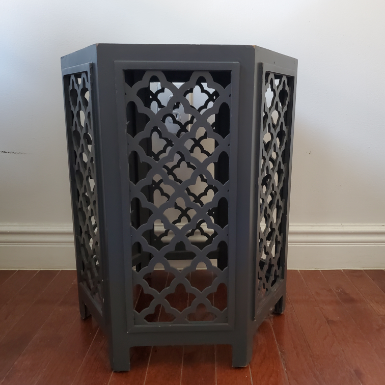 dark blue Accent Table with Mirror at the top - photo 2