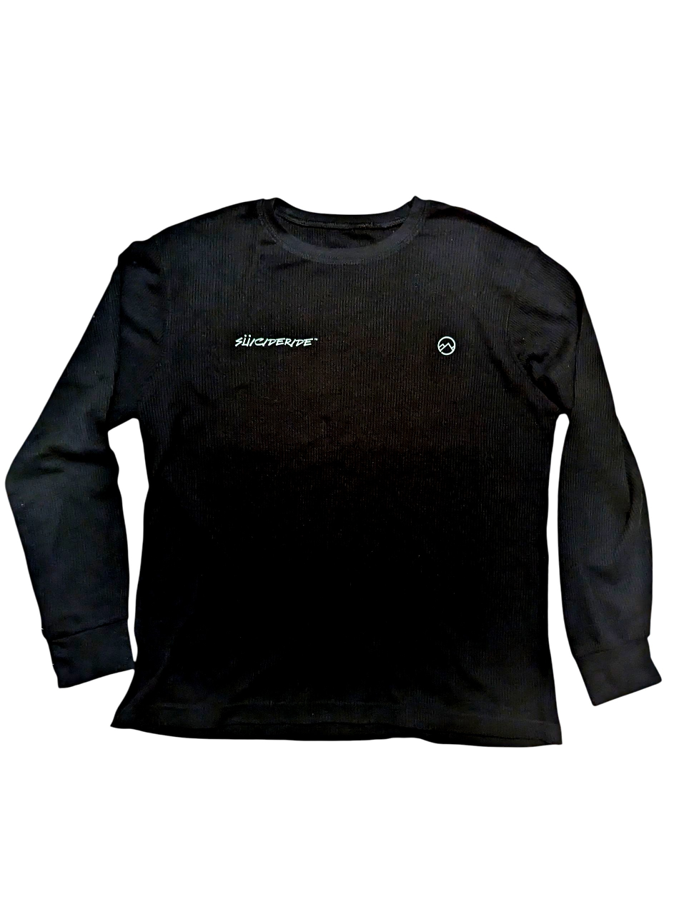 NEW MENS LARGE Suicideride Psycho Biker long sleeve waffle Shirt - photo 3