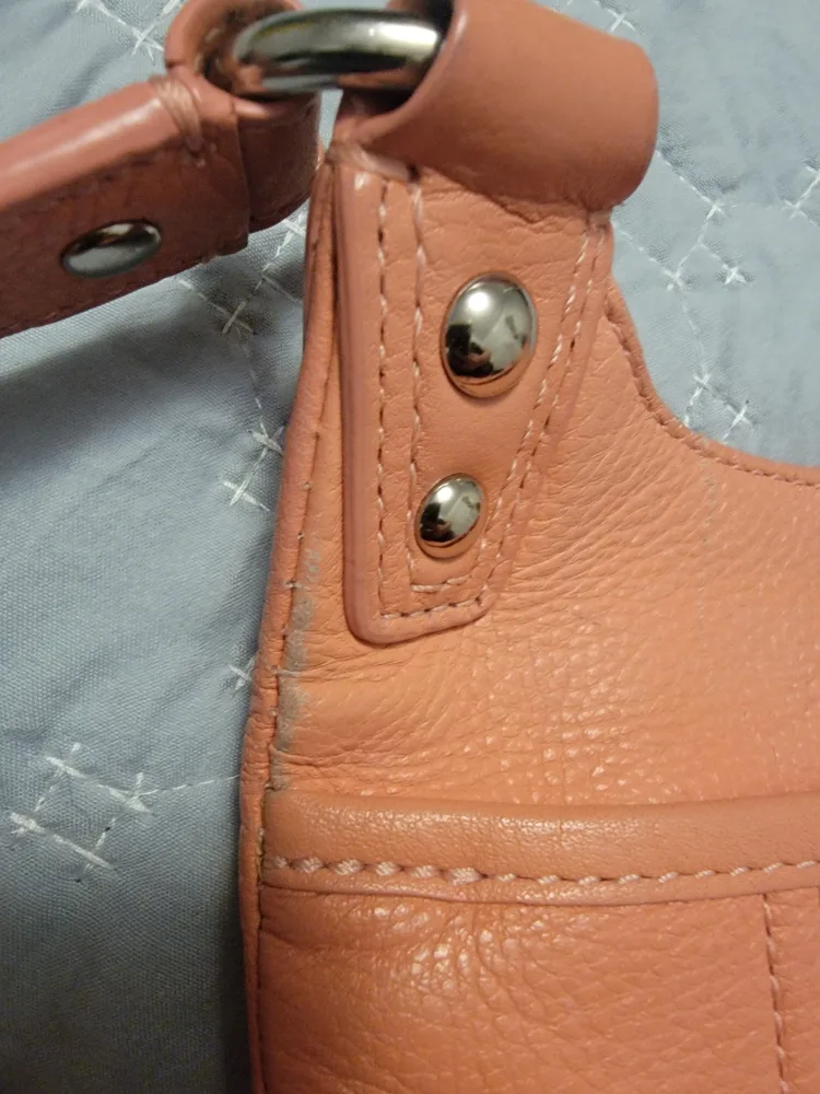 Coach Leather Shoulder Bag - Peach image indicator(4)