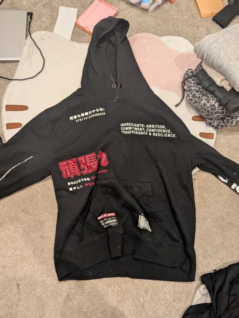 Avenous Black Hoodie - Made in Japan thumbnail