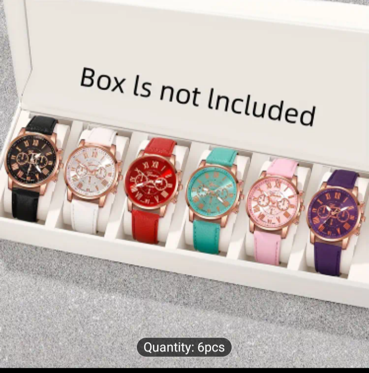 Assorted Colour Watches - 6pcs