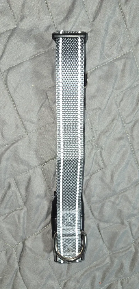 Gray Reflective Dog Collar, Size M and L image indicator(3)