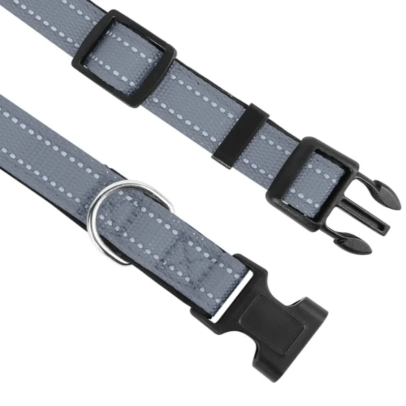 Gray Reflective Dog Collar, Size M and L image indicator(5)