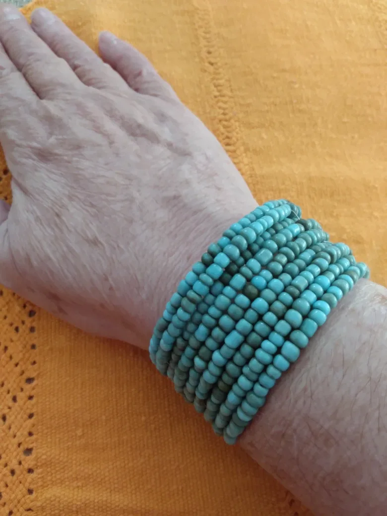 Turquoise Beaded Stretch Bracelet image indicator(2)