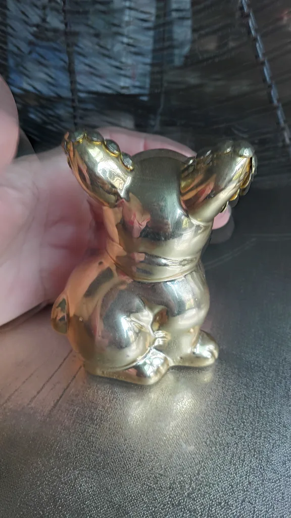 Gold French Bulldog Figurine image indicator(3)