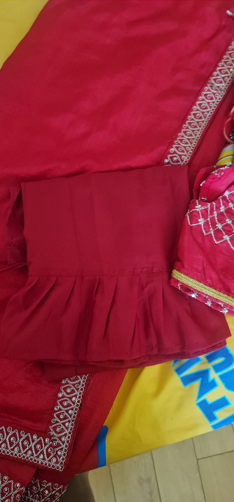 Brand New Red Saree indian - photo 5