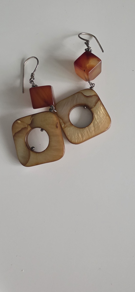 vintage Square Dangle Earrings