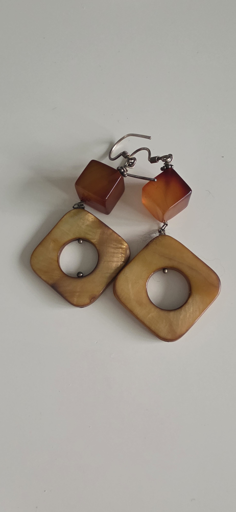vintage Square Dangle Earrings - photo 2
