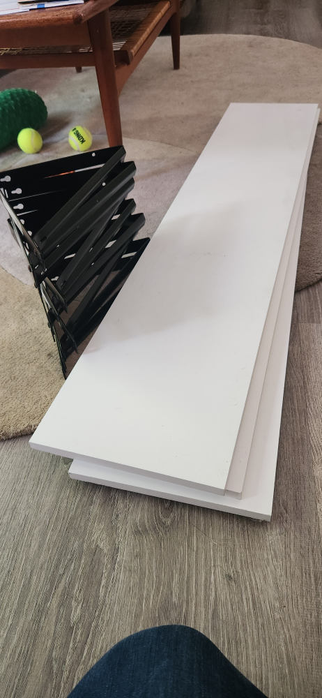 3 Everbilt 48in x 10in White Shelves w/ Brackets - photo 2