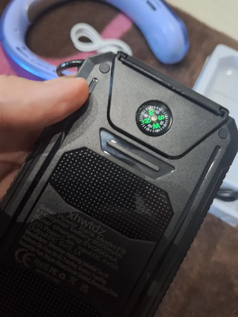 NEW Neck Fan and 10,000 mAh Solar Charger 🔋 image indicator(8)