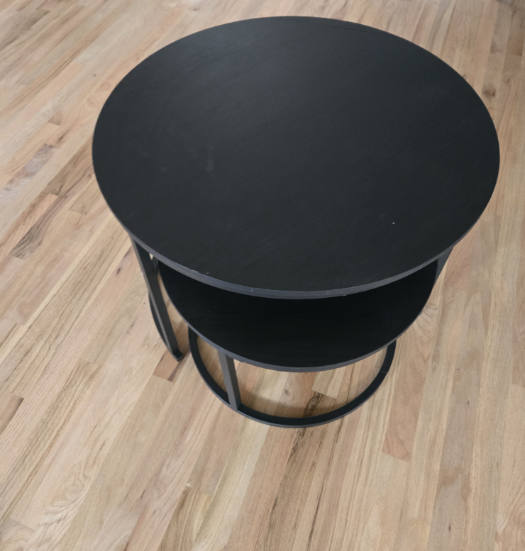 HOJINLINERO Industrial Round Coffee Table Set - photo 4