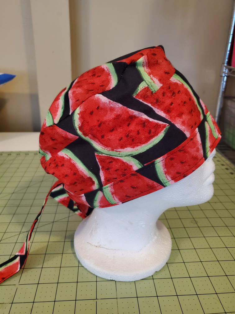 Watermelon Print Scrub Cap Adult Sz