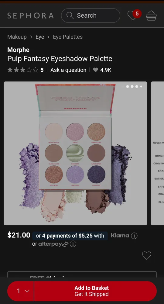 Morphe Pulp Fantasy Eyeshadow Palette image indicator(2)