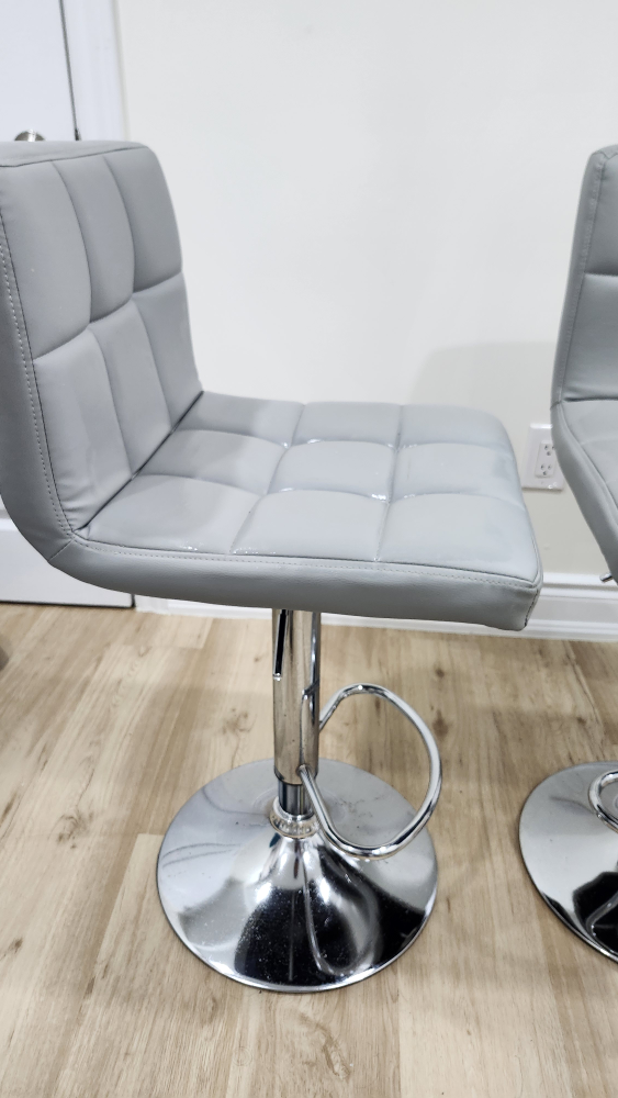 Set of 2 Grey Bar Stools - photo 3
