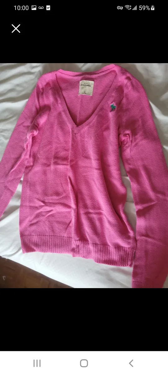 Abercrombie & Fitch Pink Sweater - Size XL thumbnail