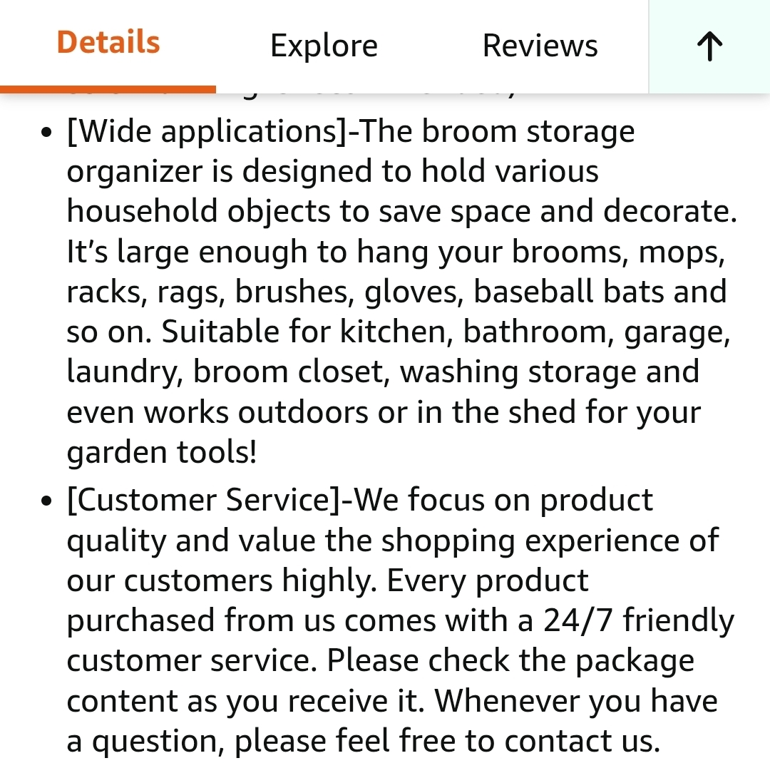 Mop and Broom Holder - 5 Racks & 4 Hooks - photo 4